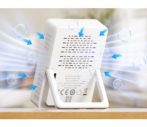 Sonoff Miernik jakości powietrza WiFi LCD AirGuard PM2.5 SAWF-07P - 1534493 - zdjęcie 4
